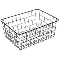 QUVIO Draadmand Metaal - Zwart