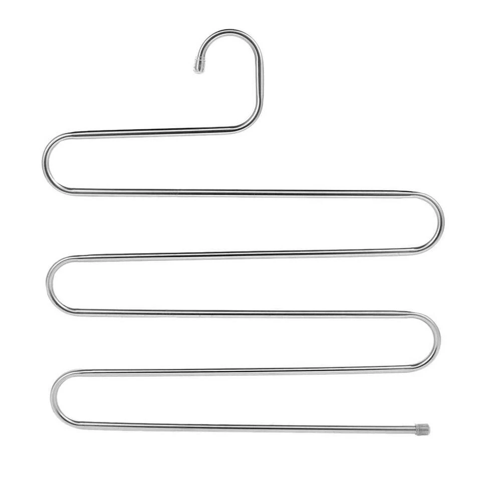 QUVIO Kledinghanger Voor 5 Broeken Staal 3 QUVIO Kledinghanger Voor 5 Broeken Staal