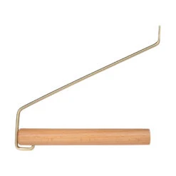 QUVIO Wandhaak Met Hout En Metaal - Goud + Lichthout -Beste Opslag Winkel 1000071824 0102