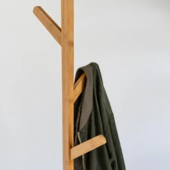 QUVIO Staande Kapstok Met Plank - Licht Bruin 9 QUVIO Staande Kapstok Met Plank - Licht Bruin -Beste Opslag Winkel 1000071827 0103