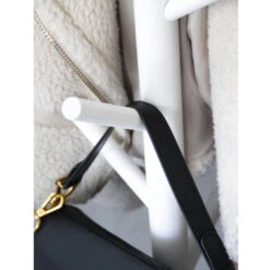 QUVIO Staande Kapstok Hout Wit -Beste Opslag Winkel 1000071829 0103