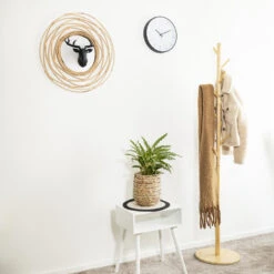 QUVIO Staande Kapstok Hout - Licht Bruin -Beste Opslag Winkel 1000071832 0102