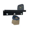 QUVIO Wand Kapstok Hout Met Plank + 3 Haken - Zwart/Zilver -Beste Opslag Winkel 1000071844