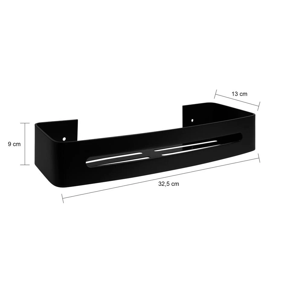 QUVIO Badkamer Plankje Aluminium - Zwart - 32,5 Cm 5 QUVIO Badkamer Plankje Aluminium - Zwart - 32,5 Cm - Afbeelding 3
