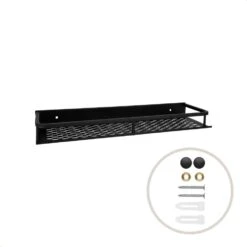 QUVIO Badkamer Plankje Aluminium - Zwart - 40 Cm 7 QUVIO Badkamer Plankje Aluminium - Zwart - 40 Cm -Beste Opslag Winkel 1000071850 0101