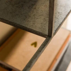 Industrieel Wandschap Timo Vierkant 90 Cm Oud Zilver 23x90x50 Cm Metaal -Beste Opslag Winkel 1000072625 0103