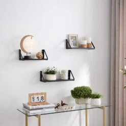 ACAZA Set Van 3 Wandplanken - 30, 35 En 40 Cm Lang - Zwart -Beste Opslag Winkel 1000073990 0103