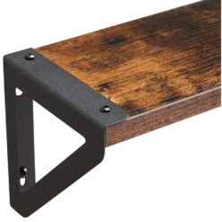 ACAZA Set Van 3 Wandplanken - 30/35/40 X 12 X 11 - Vintage Bruin Zwart -Beste Opslag Winkel 1000073991 0103