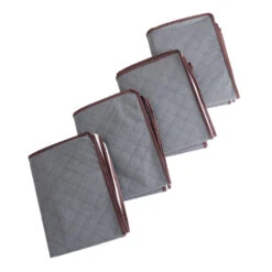 ACAZA Set Van 4 Opvouwbare Opbergtassen - Grijs -Beste Opslag Winkel 1000073996 0102