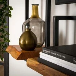 Wandplank Aberdeen 100 Cm - 25x100x30 Cm - Hout - Bruin 9 Wandplank Aberdeen 100 Cm - 25x100x30 Cm - Hout - Bruin -Beste Opslag Winkel 1000074136 0103