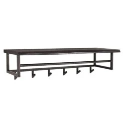 Industriële Kapstok Yme Acaciahout Metaal - 30x100x27 Cm - Hout - Zwart 9 Industriële Kapstok Yme Acaciahout Metaal - 30x100x27 Cm - Hout - Zwart -Beste Opslag Winkel 1000074804 0103
