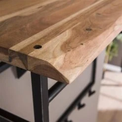 Industriële Kapstok Teun 12 Haken Acaciahout - 33x100x80 Cm - Hout - Bruin -Beste Opslag Winkel 1000074807 0102