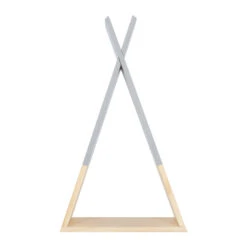 QUVIO Wandplank Driehoek -Hout - Grijs -Beste Opslag Winkel 1000074809 0102