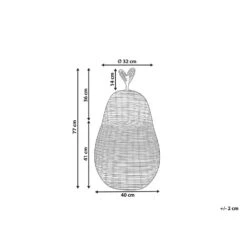 Beliani Mand VAGSOY - Natuurlijk Rotan -Beste Opslag Winkel 1000074995 0102