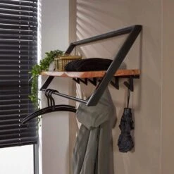 Leona Kapstok 6 - Hout - Bruin -Beste Opslag Winkel 1000076582 0102