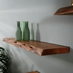 Wandplank Edwin 90cm - Hout - Bruin 9 Wandplank Edwin 90cm - Hout - Bruin -Beste Opslag Winkel 1000076601 0103