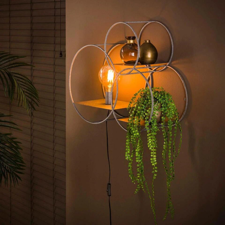 Wietse Wandschap Rond - Metaal - Grijs 6 Wietse Wandschap Rond - Metaal - Grijs - Afbeelding 4