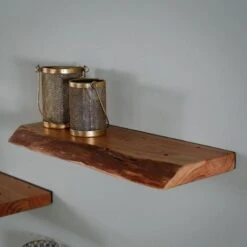 Wandplank Edwin 60cm - Hout - Bruin -Beste Opslag Winkel 1000076618 0103