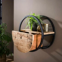 Wandschap Hardy Met - Hout - Bruin -Beste Opslag Winkel 1000076620 0102