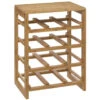 5Five Wijnrek - 4-laags - Bamboe Hout - 12 Flessen - 35 X 24 X 47 Cm -Beste Opslag Winkel 1000077067