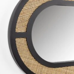 Puur Horten Spiegel/kapstok Ovaal - Rotan - Bruin -Beste Opslag Winkel 1000077106 0103