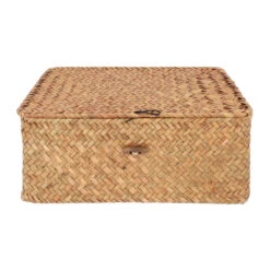 QUVIO Opbergmand - 29 X 19 X 12 Cm - Rotan - Bruin -Beste Opslag Winkel 1000077164 0103