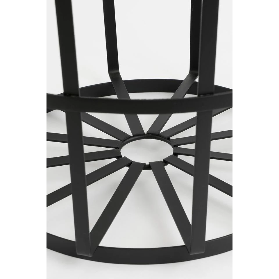 Mica Decorations Mand Voor Houtblokken - H45 X Ø40 Cm - Metaal - Zwart 5 Mica Decorations Mand Voor Houtblokken - H45 X Ø40 Cm - Metaal - Zwart - Afbeelding 3