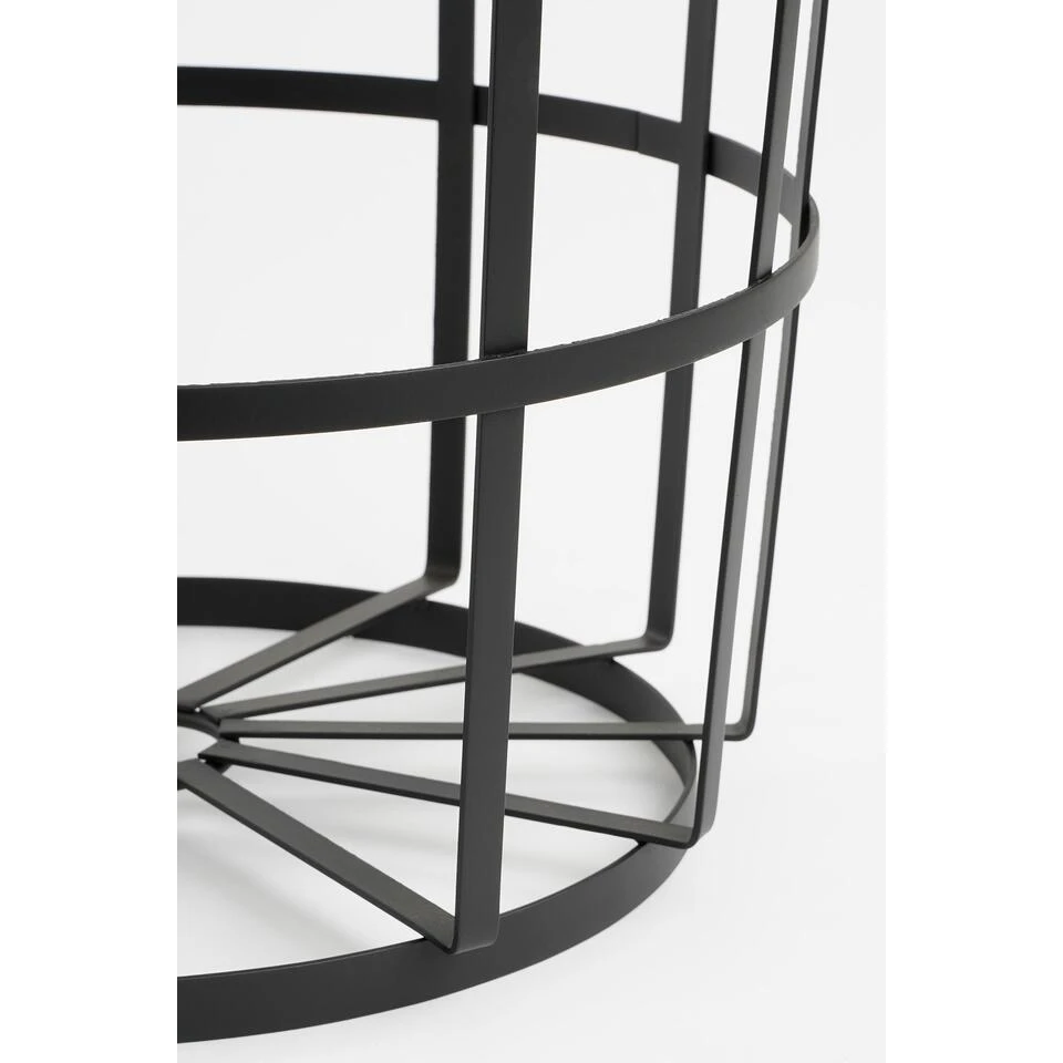 Mica Decorations Mand Voor Houtblokken - H45 X Ø40 Cm - Metaal - Zwart 6 Mica Decorations Mand Voor Houtblokken - H45 X Ø40 Cm - Metaal - Zwart - Afbeelding 4