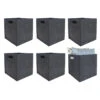 QUVIO Opbergbak Vilt Vierkant - Set Van 6 - Grijs -Beste Opslag Winkel 1000079555