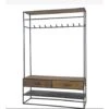 Garderobe Kapstok Brent 35x120x180cm - Hout - Grijs 1 Garderobe Kapstok Brent 35x120x180cm - Hout - Grijs -Beste Opslag Winkel 1000080538