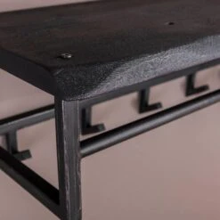 Yucon Kapstok - Hout - Zwart 9 Yucon Kapstok - Hout - Zwart -Beste Opslag Winkel 1000080540 0103