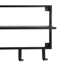 HSM Collection Kapstok Mango - 8.5 X36 Cm - Hout, Zwart -Beste Opslag Winkel 1000081061 0102