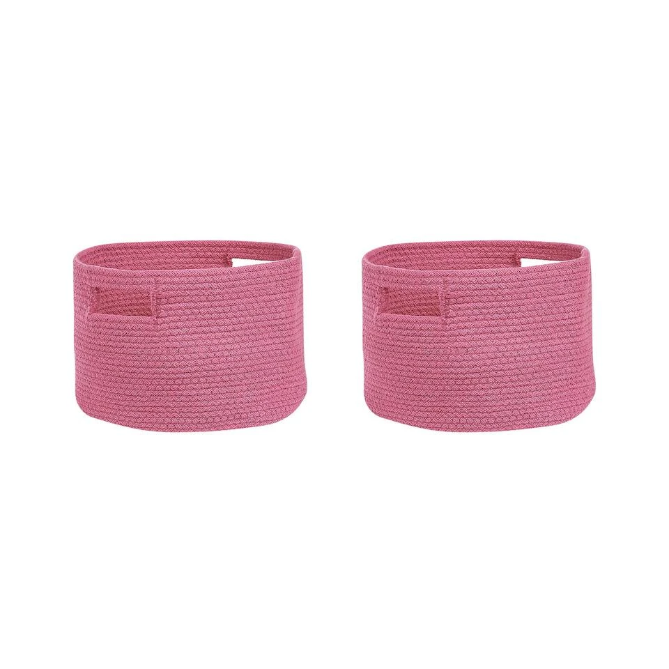 Beliani Mand CHINIOT - Roze Katoen 3 Beliani Mand CHINIOT - Roze Katoen