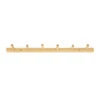 QUVIO Wandkapstok Met 6 Haken - Hout - Lichtbruin 2 QUVIO Wandkapstok Met 6 Haken - Hout - Lichtbruin -Beste Opslag Winkel 1000081847