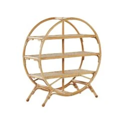 Beliani Boekenkast TUVALU II - Natuurlijk Rotan