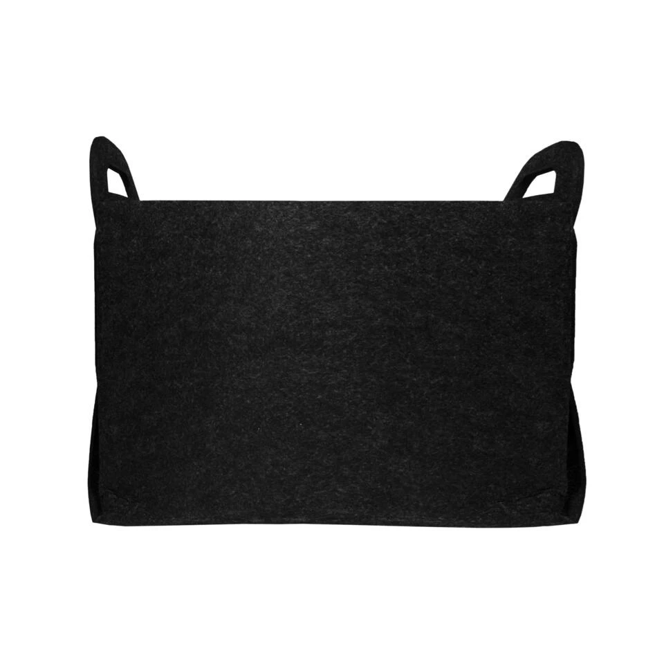 QUVIO Opbergmand / Organizer Vilt Rechthoek Groot - Gemêleerd Zwart - Set Van 2 5 QUVIO Opbergmand / Organizer Vilt Rechthoek Groot - Gemêleerd Zwart - Set Van 2 - Afbeelding 3