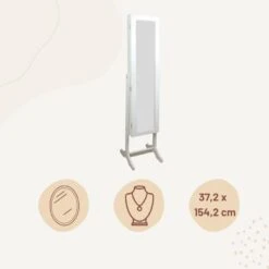 Orange85 Sieradenkast Met Spiegel Wit Sieradendoos Passpiegel -Beste Opslag Winkel 1000085647 0111