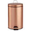 Berilo Pedaalemmer - Koperkleurig - 12 L - 40 Cm - Metaal -Beste Opslag Winkel 1000086103