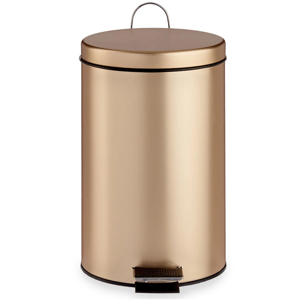 Berilo Pedaalemmer - Metaal - 12L - Goudkleurig - 40 Cm 3 Berilo Pedaalemmer - Metaal - 12L - Goudkleurig - 40 Cm