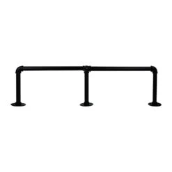 QUVIO Kledingrek Wandmontage Industrieel - Metaal - Zwart 8 QUVIO Kledingrek Wandmontage Industrieel - Metaal - Zwart -Beste Opslag Winkel 1000086296 0102