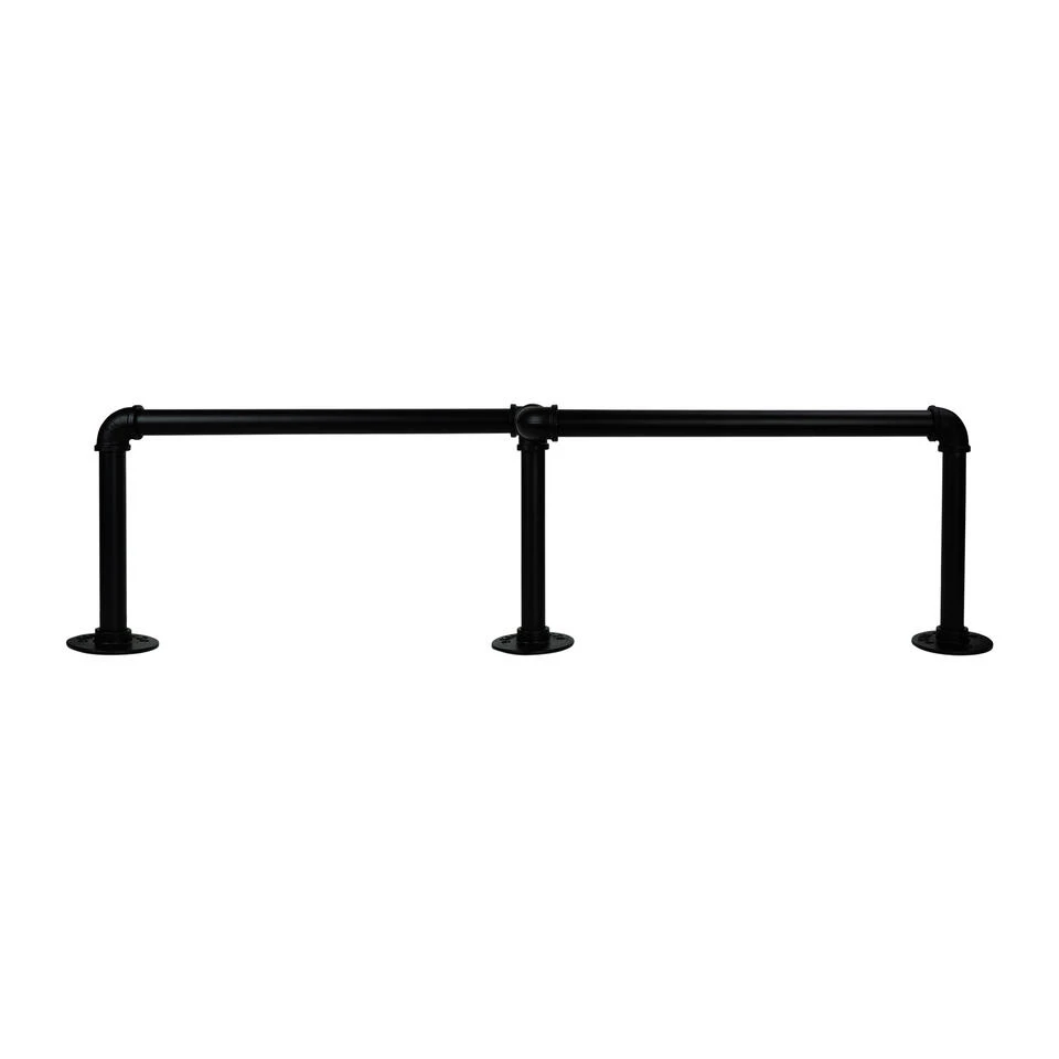 QUVIO Kledingrek Wandmontage Industrieel - Metaal - Zwart 5 QUVIO Kledingrek Wandmontage Industrieel - Metaal - Zwart - Afbeelding 3