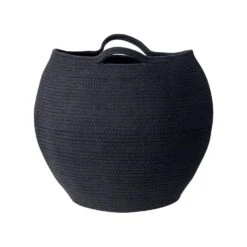 Beliani Mand PANJGUR - Zwart Katoen 8 Beliani Mand PANJGUR - Zwart Katoen -Beste Opslag Winkel 1000086728 0103