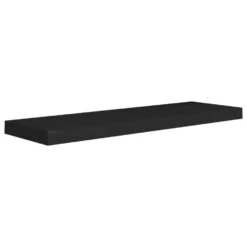 VidaXL Wandschappen Zwevend 2 St 80x23,5x3,8 Cm MDF Zwart -Beste Opslag Winkel 1000086993 0102