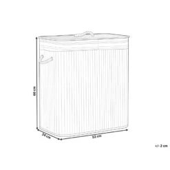 Beliani Mand KALTHOTA - Wit Bamboehout