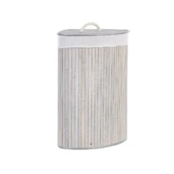 Beliani Mand MATARA - Grijs Bamboehout -Beste Opslag Winkel 1000087127 0103