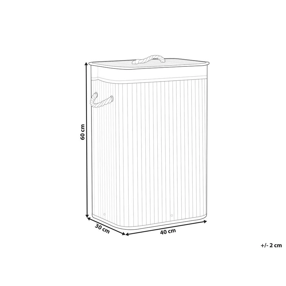 Beliani Mand KOMARI - Zwart Bamboehout 4 Beliani Mand KOMARI - Zwart Bamboehout - Afbeelding 2