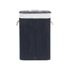 Beliani Mand KOMARI - Zwart Bamboehout 8 Beliani Mand KOMARI - Zwart Bamboehout -Beste Opslag Winkel 1000087128 0103