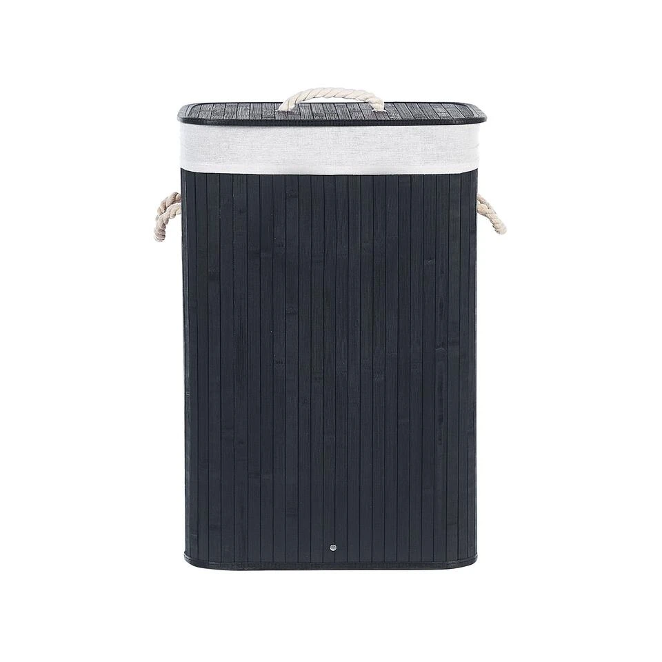 Beliani Mand KOMARI - Zwart Bamboehout 5 Beliani Mand KOMARI - Zwart Bamboehout - Afbeelding 3