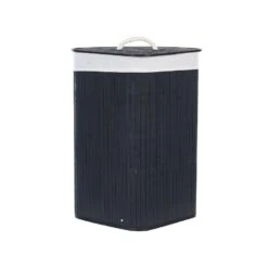 Beliani Mand MATARA - Zwart Bamboehout -Beste Opslag Winkel 1000087132 0104