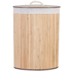 Beliani Mand MATARA - Lichte Houtkleur Bamboehout